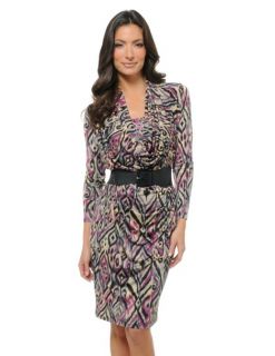 Curations with Stefani Greenfield Cowl Dress w Belt $150 Blk S
