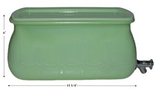 McKee 24 Jadite Jade ITE Refrigerator Water Jar and Cover Dispenser