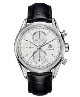 TAG Heuer Watch, Mens Swiss Automatic Chronograph Carrera Black