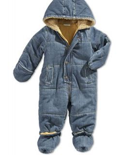 First Impressions Playwear Snowsuit, Baby Boys Quilted Denim Snowsuit