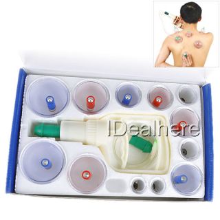 Chinese Medical Magnetic 12 Cupping Set Therapy New