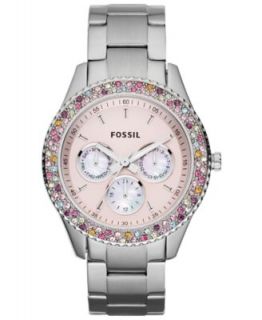 Fossil Watch, Womens Chronograph Stella Stainless Steel Bracelet 37mm
