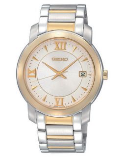 Seiko Watch, Mens Two Tone Stainless Steel Bracelet SGEE96   All