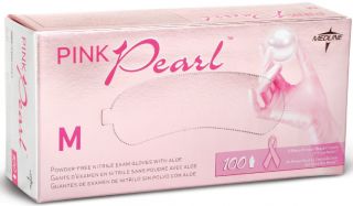 Pink Nitrile Aloe Touch Medical Exam Gloves Breast Cancer Awareness