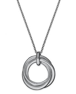 Giani Bernini Sterling Silver Necklace, Large Knot Pendant   Necklaces