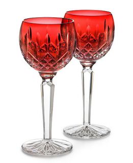 Waterford Lismore Crimson Hock Wine, Pair   Stemware & Cocktail