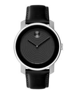 Movado Watch, Unisex Swiss Digital Bold Black Silicone Strap 45mm