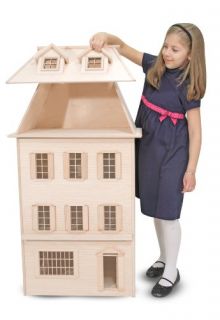 Melissa Doug The House That Jack Built Mansard 1 12 Scale Dollhouse