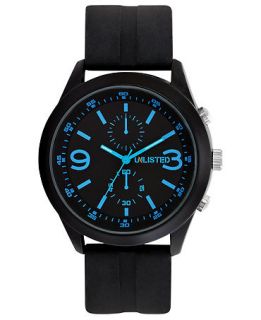 Unlisted Watch, Mens Black Silicone Strap 47mm UL1223   All Watches