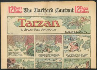 Tarzan Terry The Pirates Toonerville Hartford Courant Comics 4 5 1936