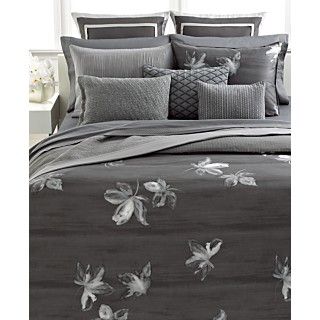 Vera Wang Bedding, Charcoal Flower Collection   Bedding Collections