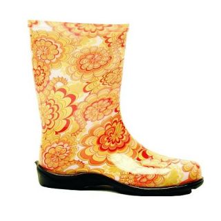 Sloggers Printed Garden Boots Womens Rainboots Wildflower Yellow Sizes