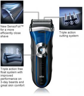 Braun Series 3 350 Cordless Rechargeable Mens Electric Shaver