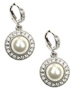 Givenchy Earrings, Small Simulated Pearl and Crystal Earrings Drop