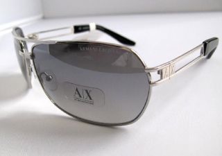 Armani Exchange Mens Sunglasses AX024 s Silver Pouch $85 Light Scratch