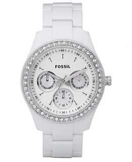 Fossil Watch, Womens Stella White Resin Bracelet 37mm ES1967