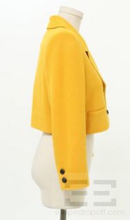 Valentino Vintage Merigold Yellow Cropped Jacket Size 4