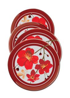 plates set of 4 11 inch round melamine plates the jubilee design has a