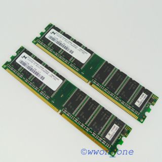 1GB 2x512MB PC3200 DDR400 184 Pin Dual SDRAM DIMM for Desktop Memory