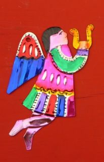 Handcut Painted Mexican Angels Christmas Tree Decorations Gorgeous