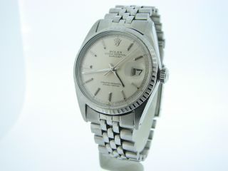 Mens Rolex Stainless Steel Datejust Date Watch w Silver Dial FV12A