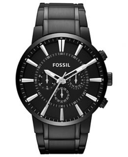 Fossil Watch, Mens Chronograph Black Tone Stainless Steel Bracelet
