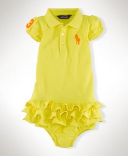 Ralph Lauren Baby Dress, Baby Girls Mesh Colorblock Polo Dress
