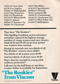 Rookies 1977 Ad  2 page ad Michael Ontkean Kate Jackson Sam Melville