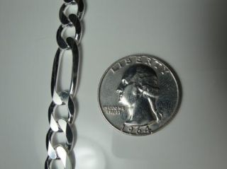 23g Heavy Solid 9 New Sterling Silver 925 Bracelet Figaro Link 9mm