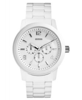 Armani Exchange Watch, Mens Chronograph White Silicone Strap 50mm