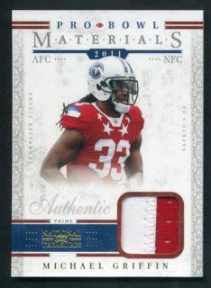 2011 Playoff National Treasures Michael Griffin Pro Bowl Materials