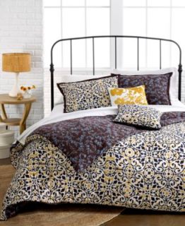 Martha Stewart Collection Bedding, Indigo Damask 6 Piece Comforter or
