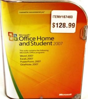 Microsoft Office Home & Student 2007 Word Excel PowerPoint OneNote w