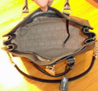 Michael Kors Handbag Tote Hamilton Slate Large N s Leather Bag Purse $