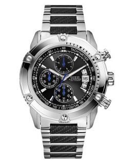 GUESS Watch, Mens Chronograph Stainless Steel and Carbon Fiber
