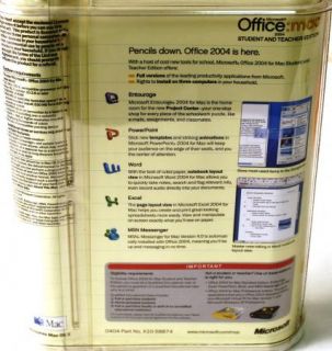 Microsoft Office 2004: Mac Student & Teacher Edition w/3 Product Keys