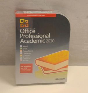 Microsoft Office Professional Academic 2010 Software Programs