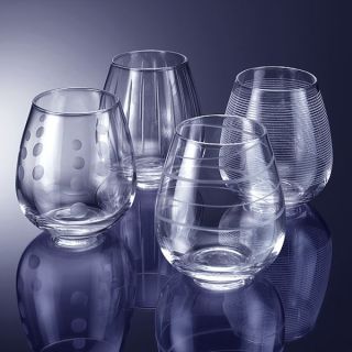 Mikasa Cheers Stemless Wine Glasses Set of 4