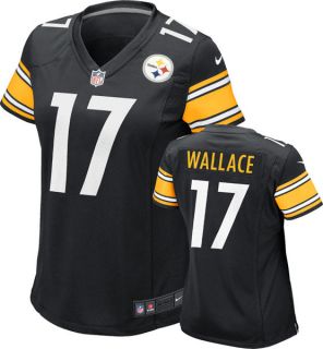 Mike Wallace Womens Jersey Home Black Game Replica #17 Nike