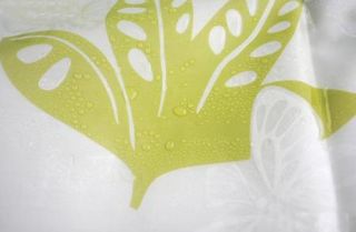 Thickening Mildew Green Butterfly Shower Curtains Send Hanging Ring