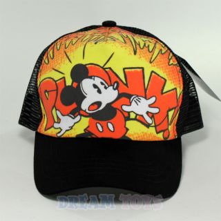 Disney Mickey Mouse Plonk Kids Baseball Cap Hat Velcro Adjustable Boys