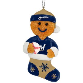 Milwaukee Brewers Resin Gingerbread Man Ornament