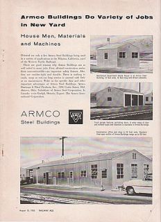 1956 Armco Ad Western Pacific Railroad Milpitas CA