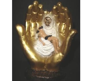 328 Santa Muerte de La Mano Statue Figure Blanca Piadosa White Hands