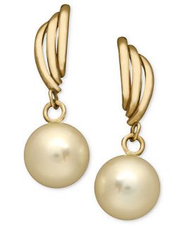 Pearl Earrings, 14k Gold Cultured Freshwater Pearl Drop (7 1/2 8mm