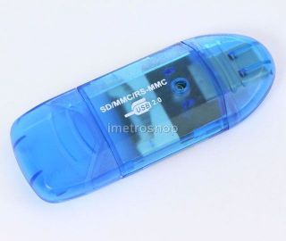 Micro SDHC MicroSD TF to Mini SD Memory Card Adapter USB Reader