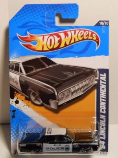 Hot Wheels 2012 170 HW Main Street 64 Lincoln Continental Blk Police