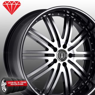 Wheel Tire New 22 Versante 212 5x115 15 Rims Black Machined