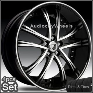 24 Lexani LSS55 Wheels and Tires Pkg for Lexus Impala Honda Audi