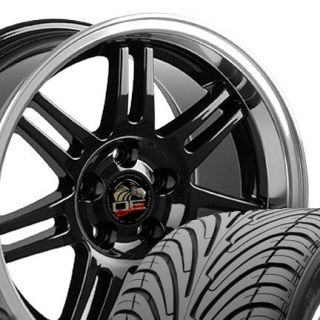 10 Black 10th Anniversary Wheels ZR Tires Rims Fit Mustang® GT 94 04